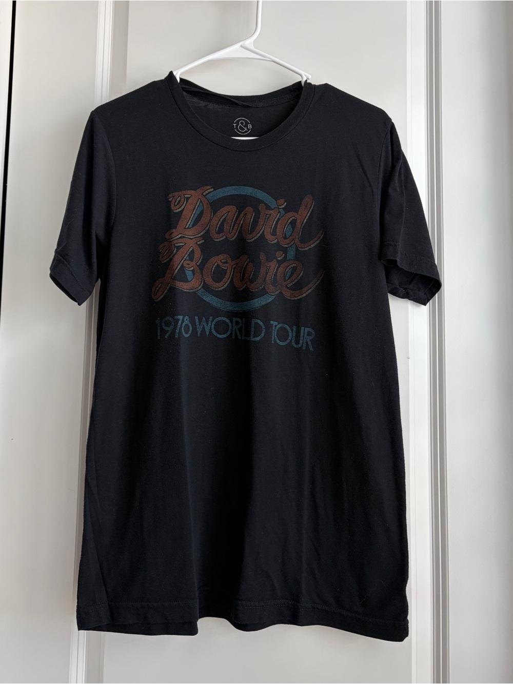 David Bowie 1978 World Tour Black Graphic Tee